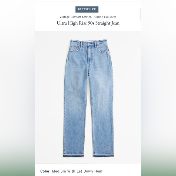 Abercrombie & Fitch Denim - Abercrombie high rise 90’s jeans